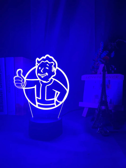 Game Fallout Shelter Logo Led Night Light for Kids Bedroom