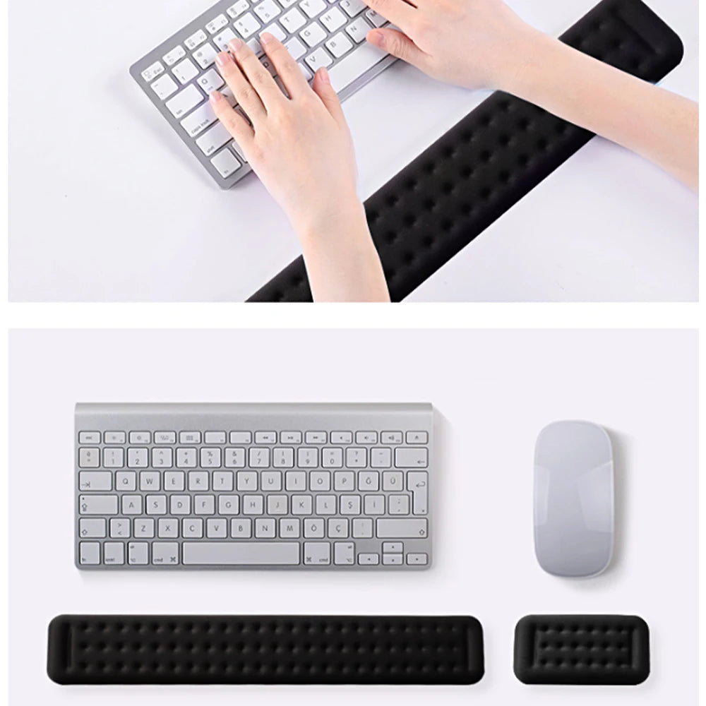 Keyboard and Mouse Pad Wrist Rest Ergonomic Memory Foam