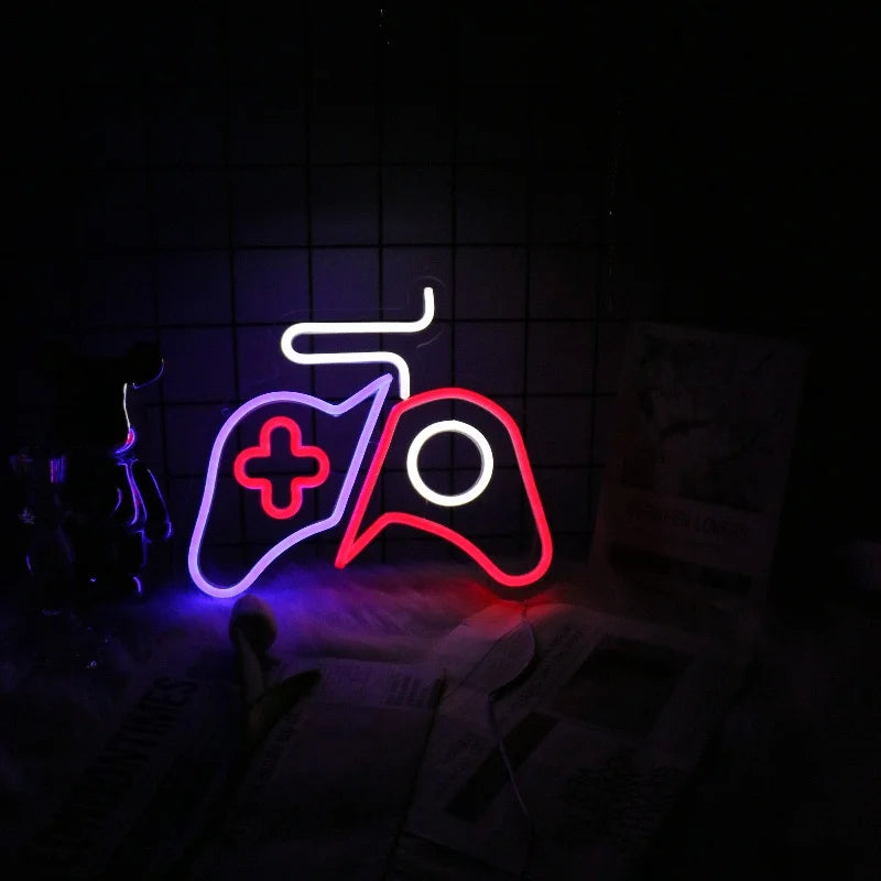 Gaming Controller Neon LED Wall Lamp for Game Room