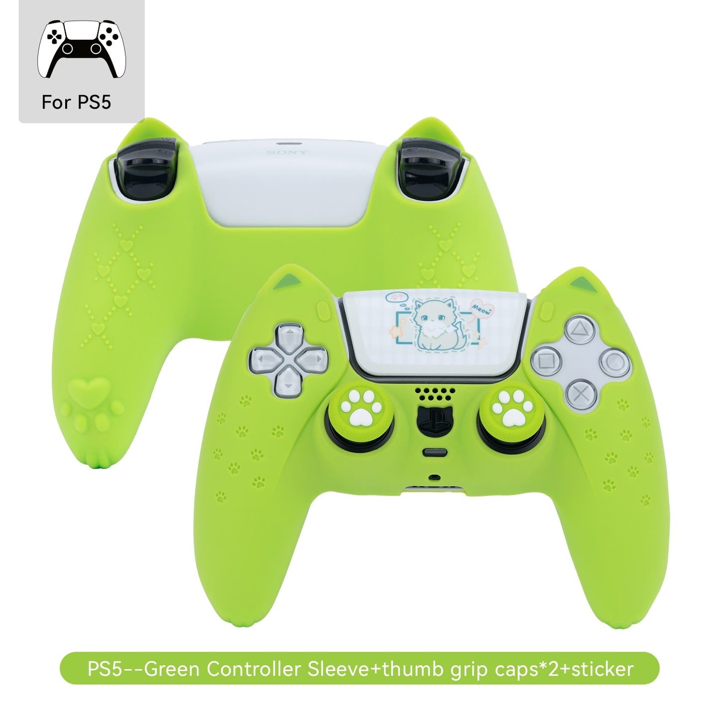 Kawaii Silicone Cover Skin Set For PS5 Controller - entert-cessories