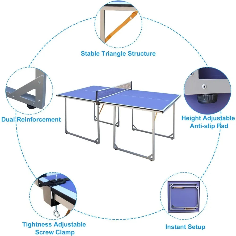 Multi-Use Table Tennis with Equipment