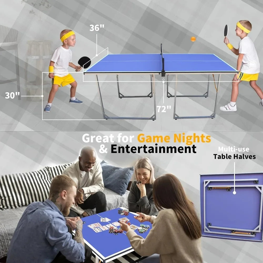 Multi-Use Table Tennis with Equipment