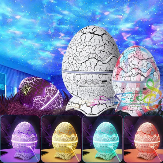 Dinosaur Egg Shell Galaxy Projector Gaming Room Decor for Kids