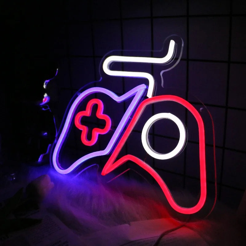 Gaming Controller Neon LED Wall Lamp for Game Room