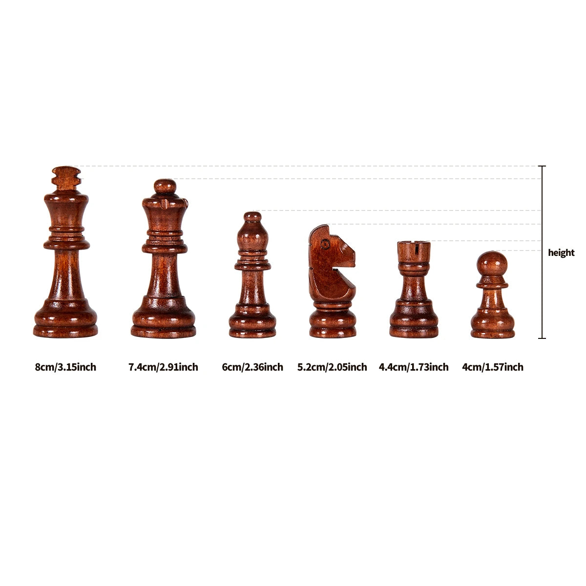 Solid Wood Pieces High-grade Chess Board Set