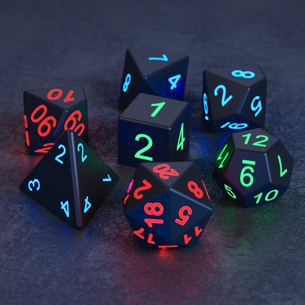 1-10 Set Electronic Dice LED D4-D20 7pcs/set