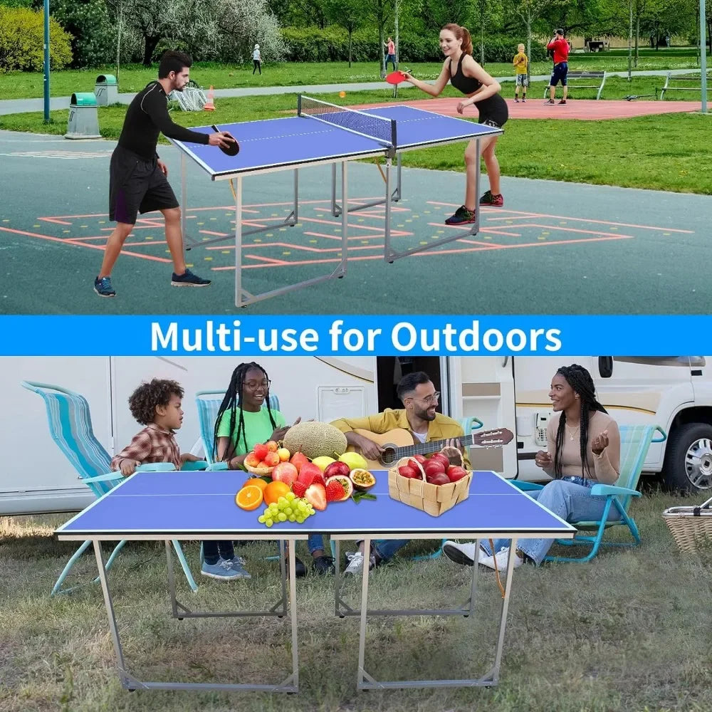 Multi-Use Table Tennis with Equipment