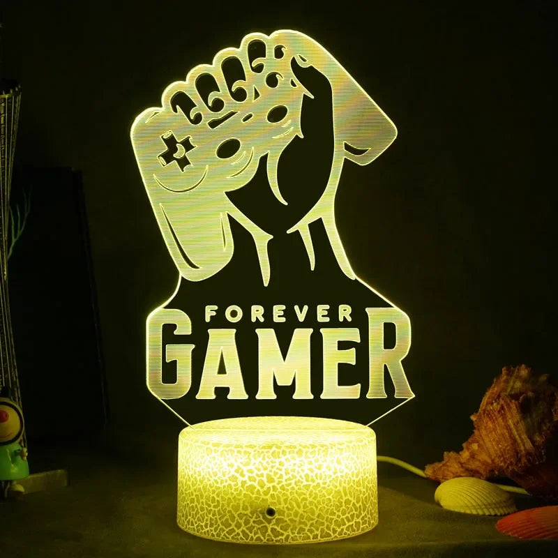 Gaming Room 3D RGB LED Decor Lamp