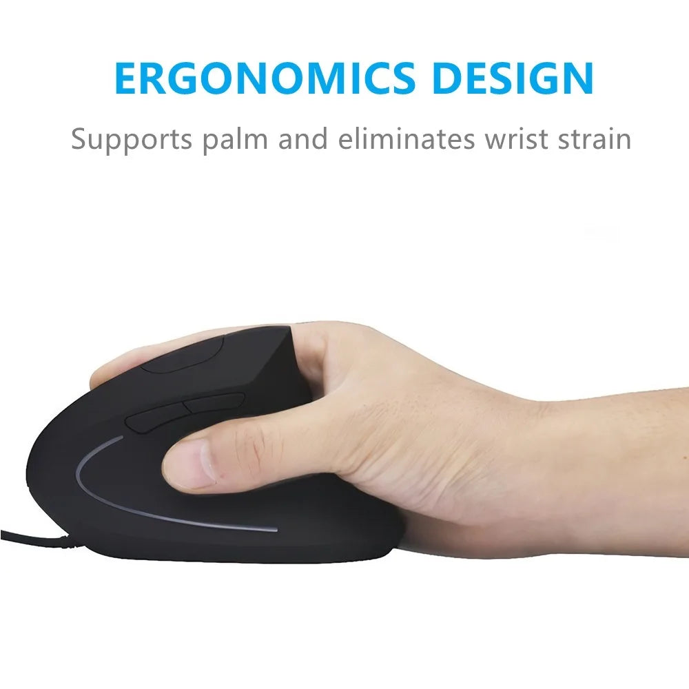 Ergonomic Wired/Wireless Vertical Gaming Mouse For PC