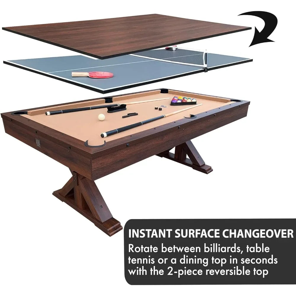 3-in-1 Multi Game with Dining Top/Pool/Ping Pong Combo