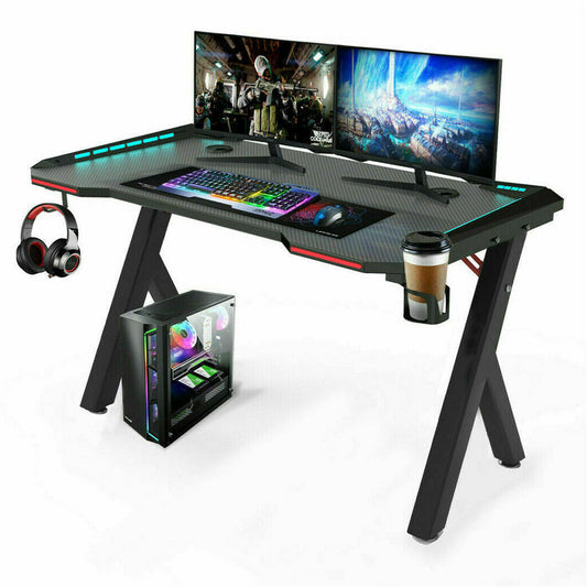 Gaming Computer Desk Ergonomic Workstation Headphone Hook/Cup Holder - entert-cessories